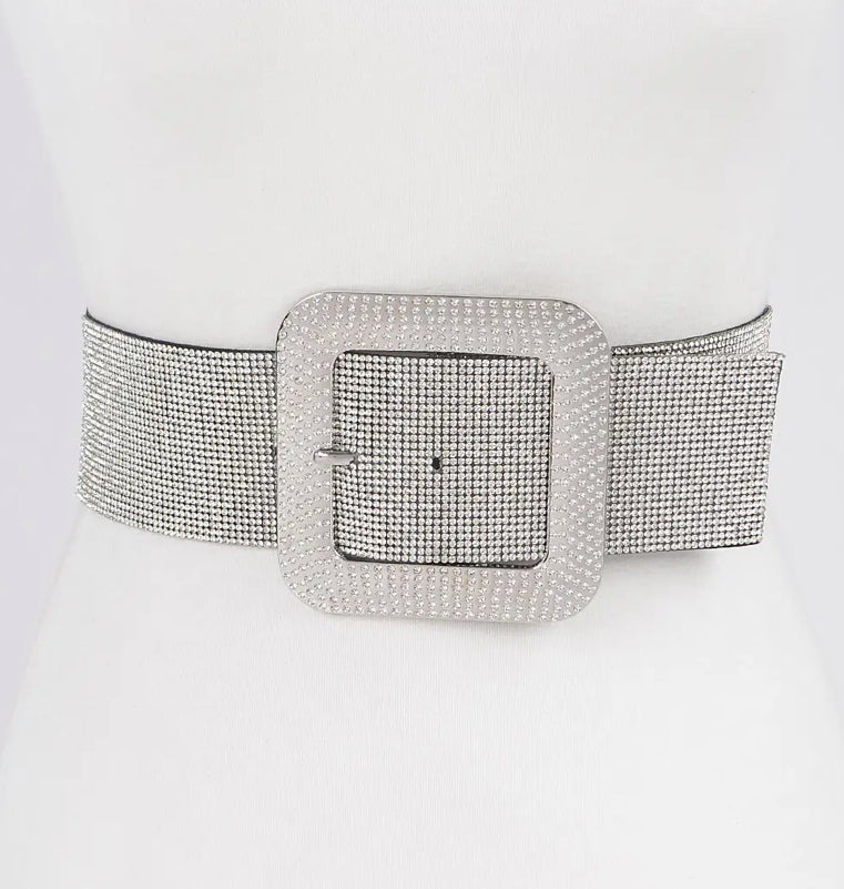 Rhinestone Buckle PLUS Size Belt