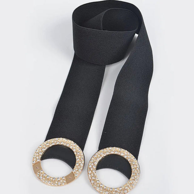 Rhinestone Gold Toned PLUS Size Belt