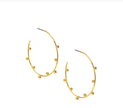 ZENZII - Inverted Beaded Hoop Earrings