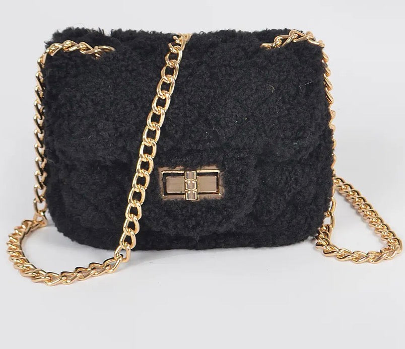 Faux Fur Mini Crossbody Bag