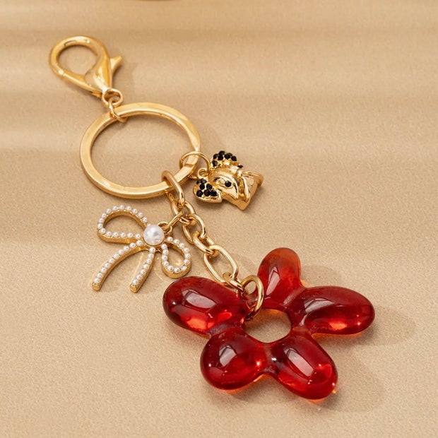 Pedal and Dog Keychain