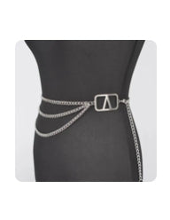 Multi Layered PLUS Size Chain Belt