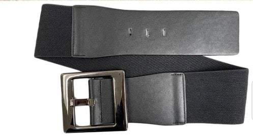 Black Belt with Large Black Buckle