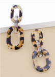 ZENZII - Resin Leopard Link Drop Earrings