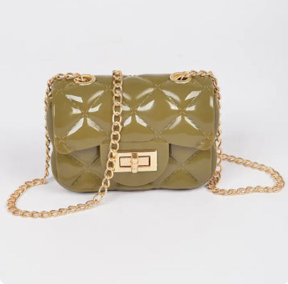 Shiny Jelly Mini Shoulder Clutch