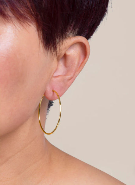 ZENZII - Metal Slim Hoop Earrings
