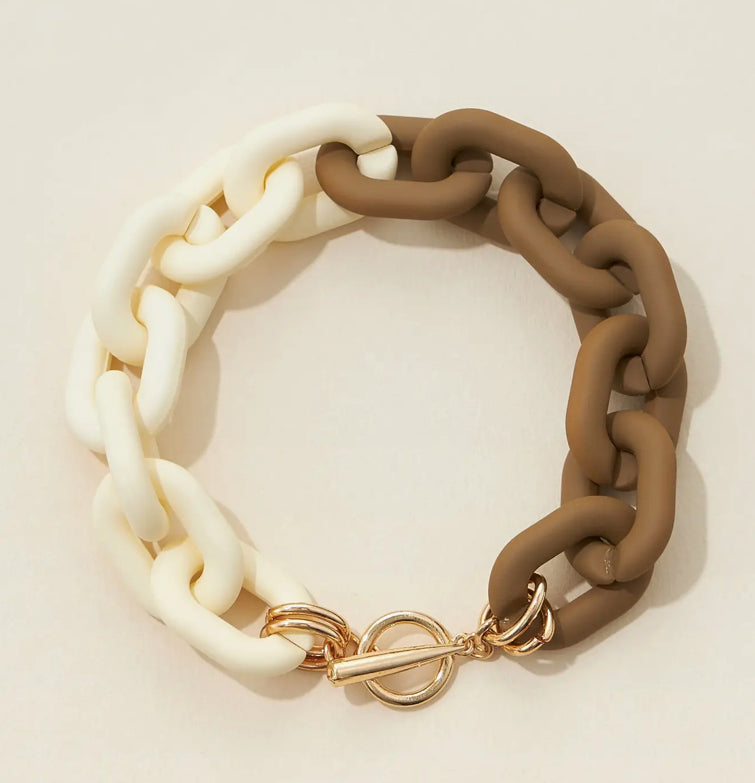 Chunky Colorful Bracelet with Clasp