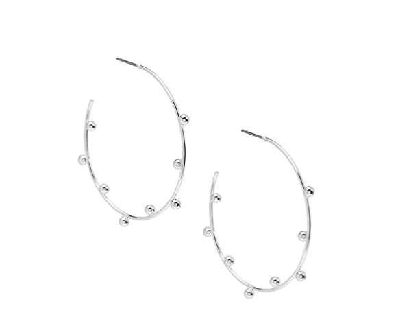ZENZII - Inverted Beaded Hoop Earrings