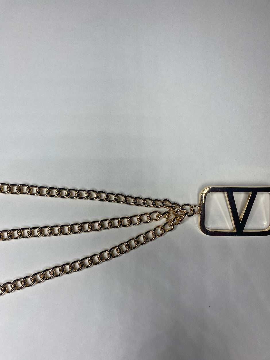 Multi Layered PLUS Size Chain Belt