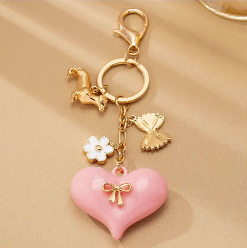 Dog and Heart Charm
